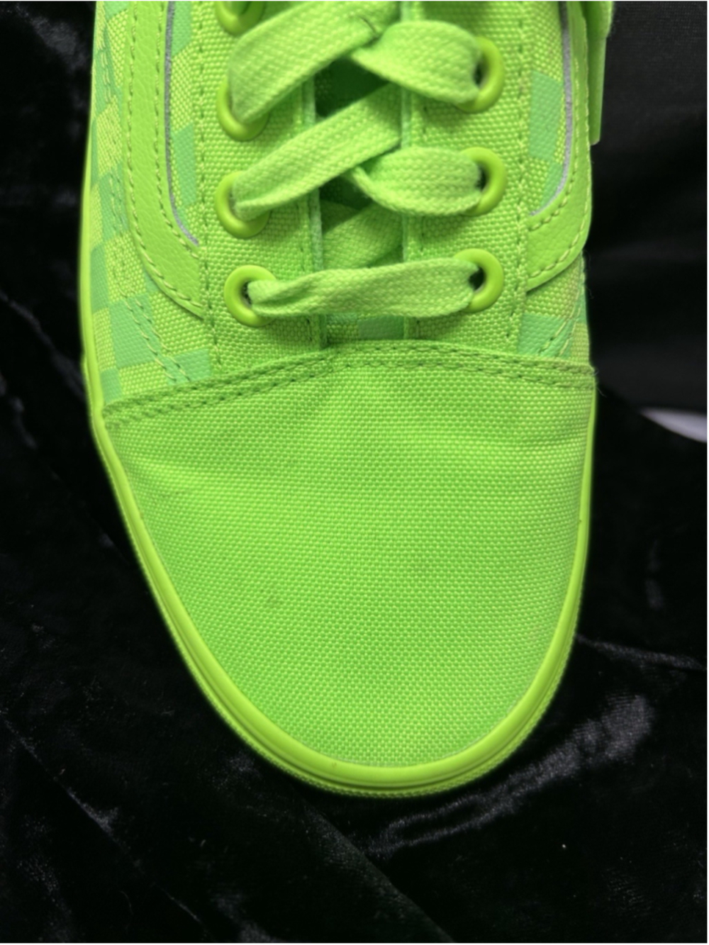 VANS Old Skool Mono Checker Board Green Gecko Unisex Skate Sneaker Shoes M7.5 W9 - Picture 9 of 10